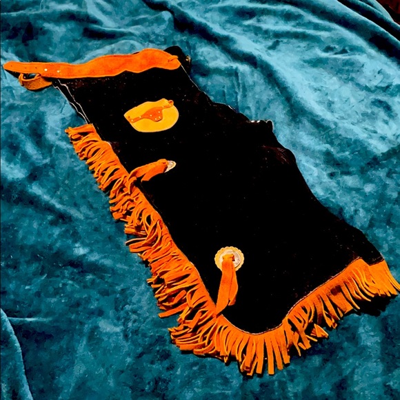 Hand Crafted Other - Vintage LEATHER kids cowboy chaps!